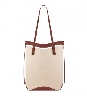 Polene Ilo Borse Tote Beige Marroni | MILANO L30916