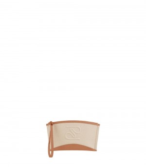 Polene Ilo Pochette Beige Marroni | MILANO F30869