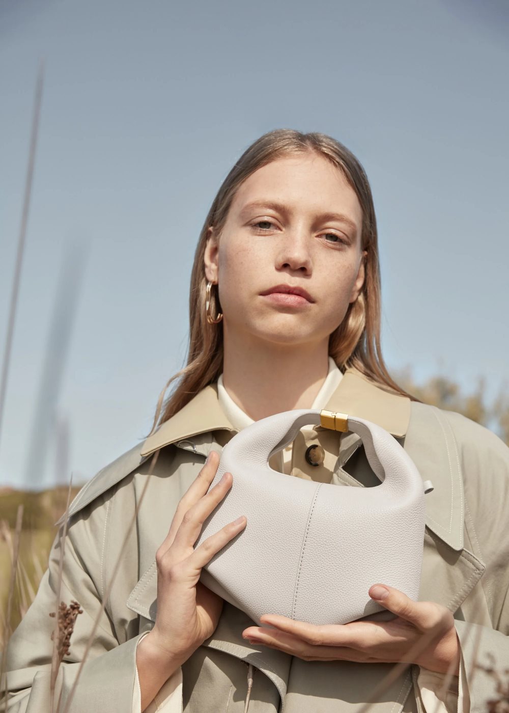 Polene Béri Borsa a Mano Bianche | MILANO P95238