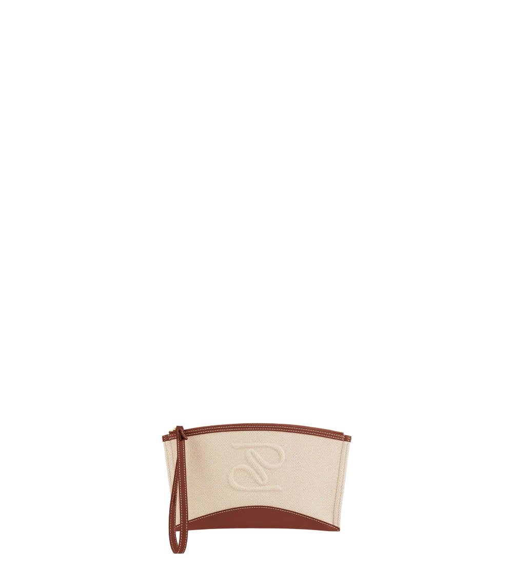 Polene Ilo Pochette Beige Marroni | ITALIA H54180