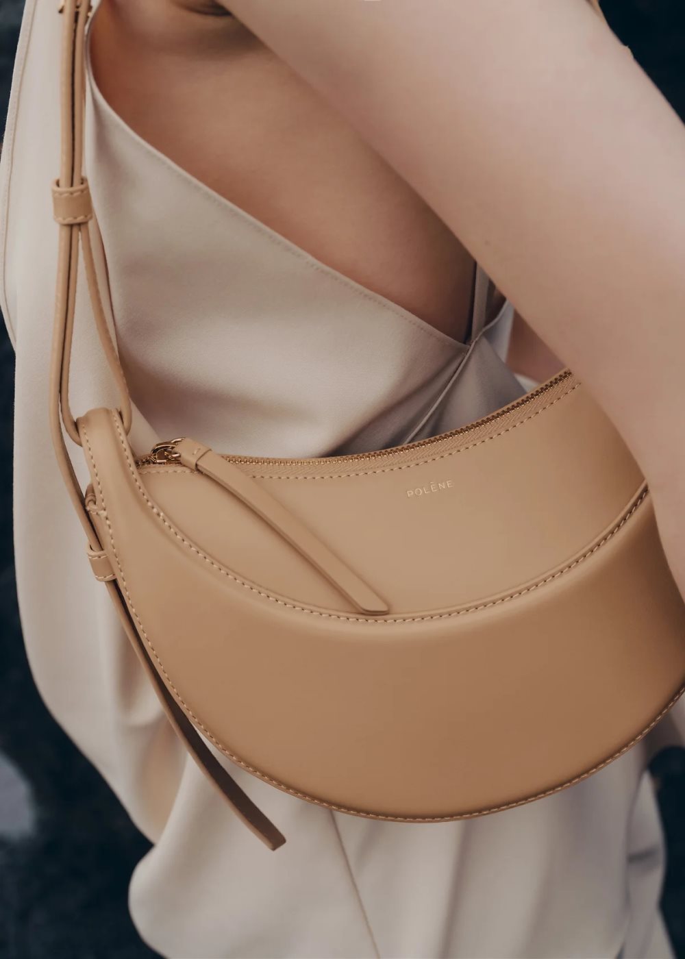 Polene Numéro Dix Borse Crossbody Beige | MILANO D93804