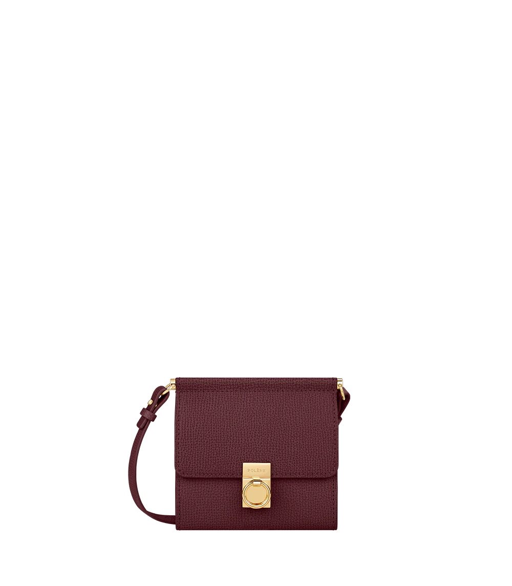 Polene Numéro Sept Crossbody Portafogli Bordeaux | MILANO G32194